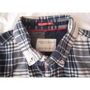 Men's American Heritage Plaid Flannel Button Long Sleeve Shirt Sz M (MT783)